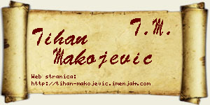 Tihan Makojević vizit kartica